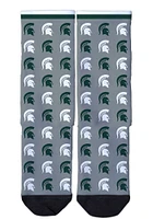Michigan State Spartans Step and Repeat Mens Dress Socks