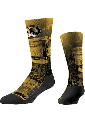 Missouri Tigers Strideline Basketball Court Mens Crew Socks