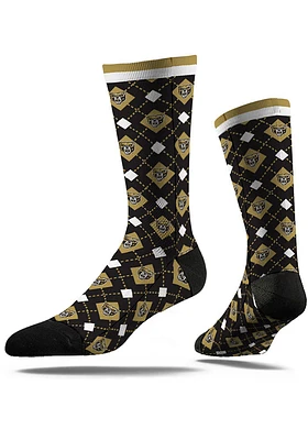 Oakland University Golden Grizzlies Repeat Mens Argyle Socks