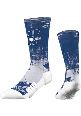 Washburn Ichabods Strideline Basketball Court Mens Crew Socks