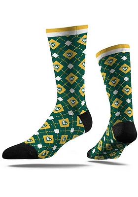 Wayne State Warriors Repeat Mens Argyle Socks