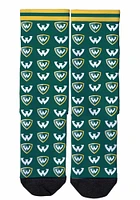 Wayne State Warriors Step and Repeat Mens Dress Socks