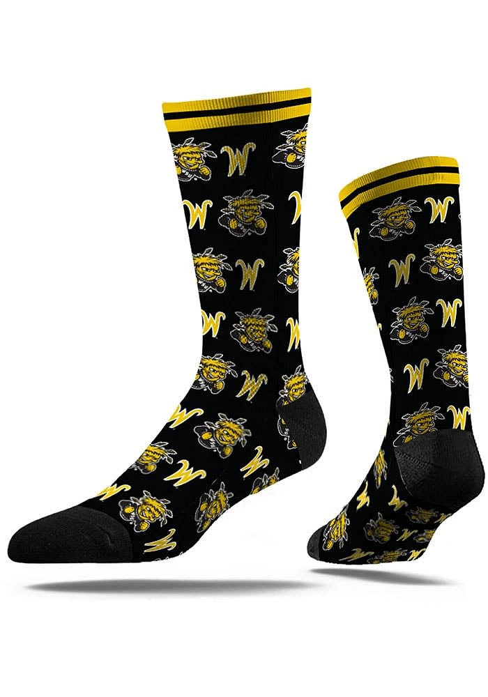 Wichita State Shockers Step and Repeat Mens Dress Socks