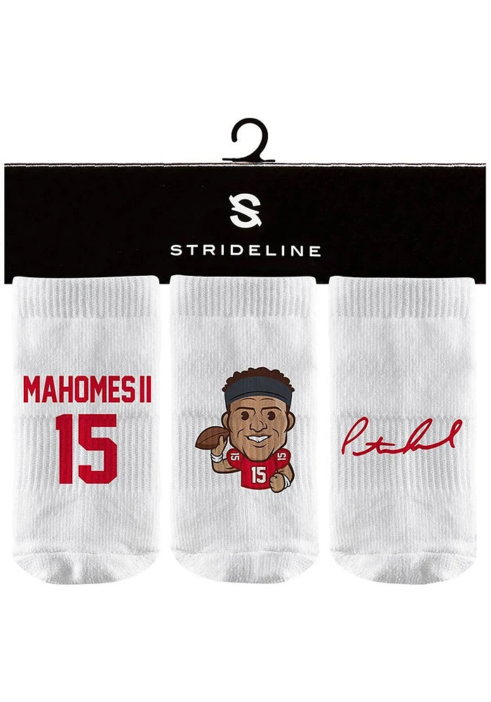 Patrick Mahomes Strideline Kansas City Chiefs 3 Pack Baby Quarter Socks