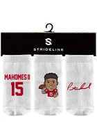 Patrick Mahomes  Strideline Kansas City Chiefs 3 Pack Baby Quarter Socks