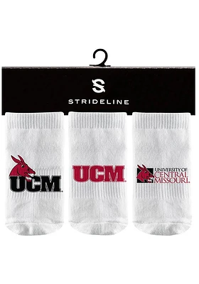 Strideline Central Missouri Mules 3PK Baby Quarter Socks