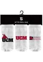 Strideline Central Missouri Mules 3PK Baby Quarter Socks