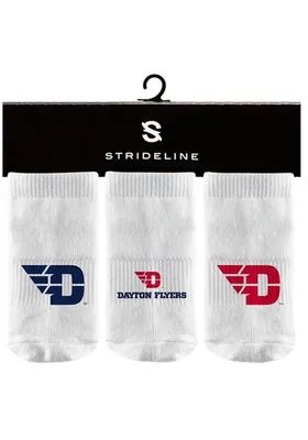 Strideline Dayton Flyers 3PK Baby Quarter Socks