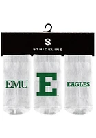 Strideline Eastern Michigan Eagles 3PK Baby Quarter Socks