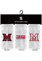 Strideline Miami RedHawks 3PK Baby Quarter Socks