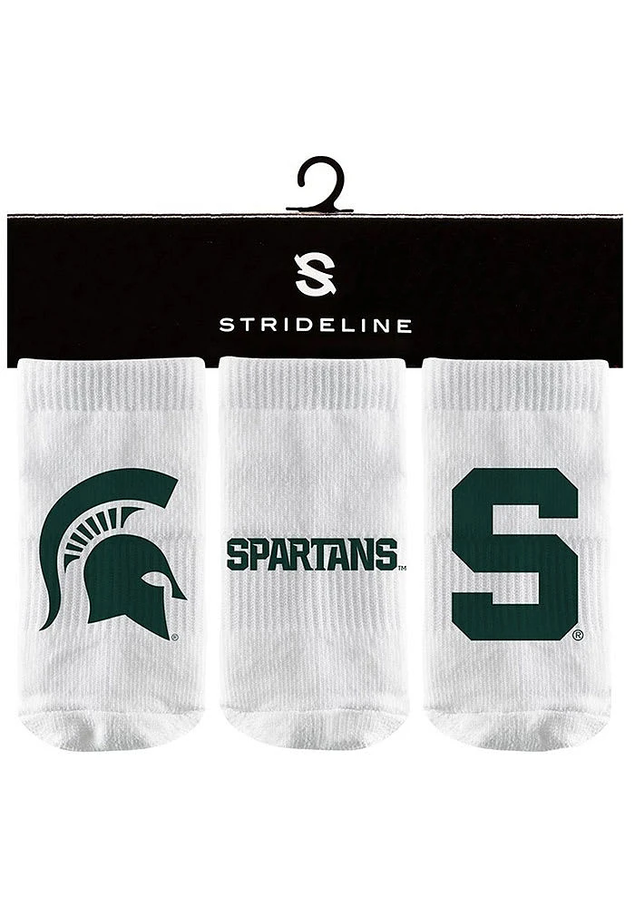 Strideline Michigan State Spartans 3PK Baby Quarter Socks