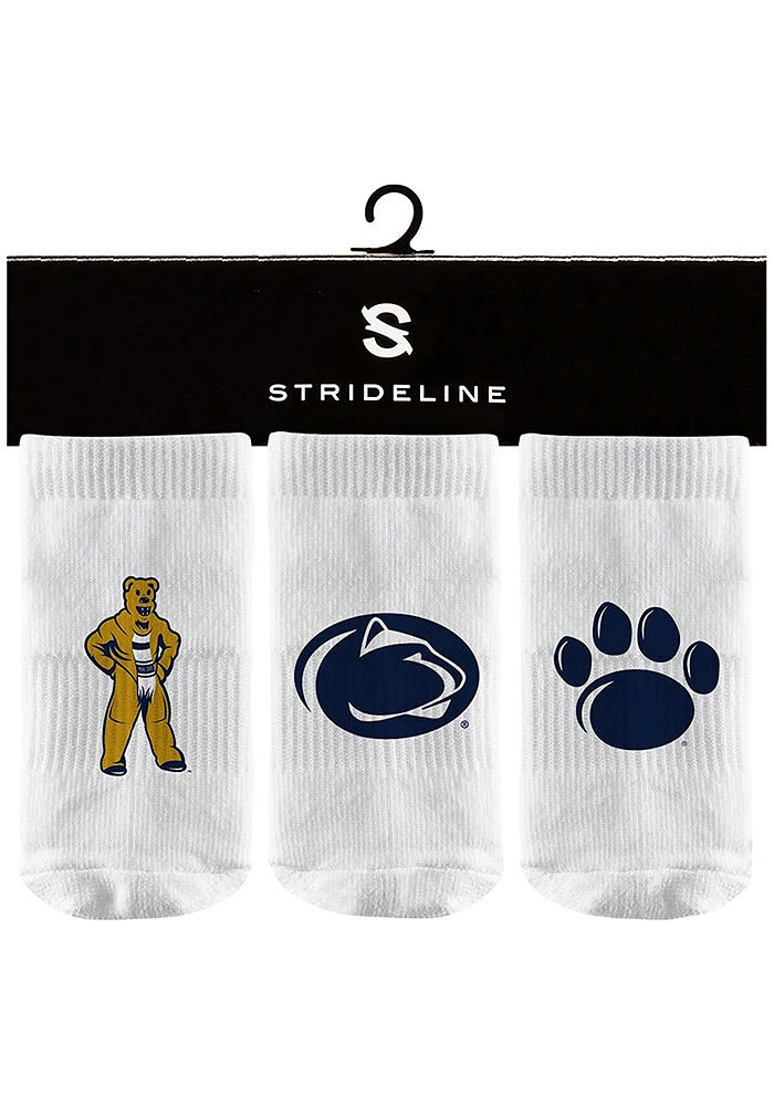 Strideline Penn State Nittany Lions 3PK Baby Quarter Socks
