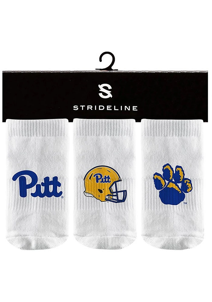 Strideline Pitt Panthers 3PK Baby Quarter Socks