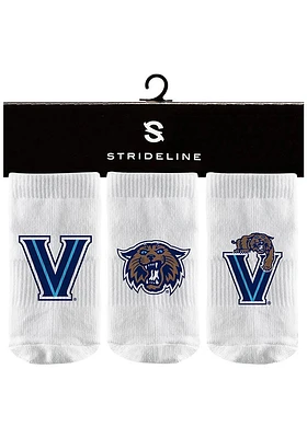 Strideline Villanova Wildcats 3PK Baby Quarter Socks