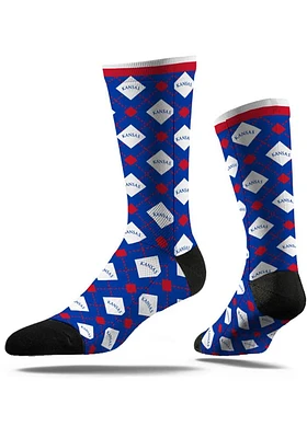 Kansas Jayhawks Repeat Mens Argyle Socks