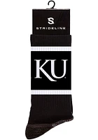 Kansas Jayhawks Strideline KU Logo Mens Crew Socks