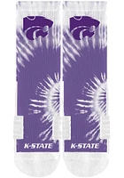K-State Wildcats Strideline Tie Dye Mens Crew Socks