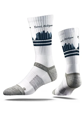 Detroit Strideline Skyline Mens Crew Socks