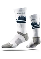 Detroit Strideline Skyline Mens Crew Socks