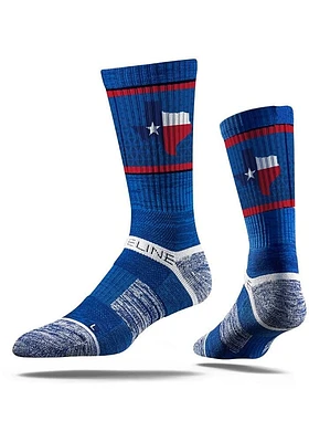 Texas Strideline State Shape Flag Mens Crew Socks