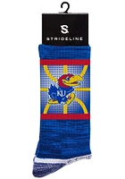 Kansas Jayhawks Strideline Hoops Mens Crew Socks