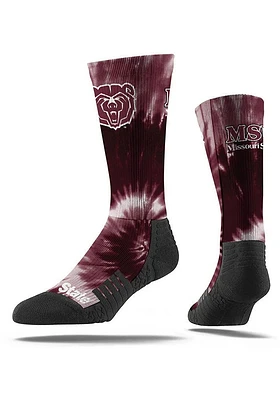 Missouri State Bears Strideline Die Dye Mens Crew Socks
