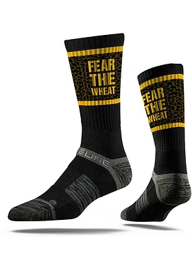 Wichita State Shockers Strideline Fear the Wheat Mens Crew Socks
