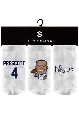 Dak Prescott  Strideline Dallas Cowboys 3PK Baby Quarter Socks