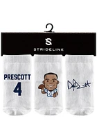 Dak Prescott  Strideline Dallas Cowboys 3PK Baby Quarter Socks