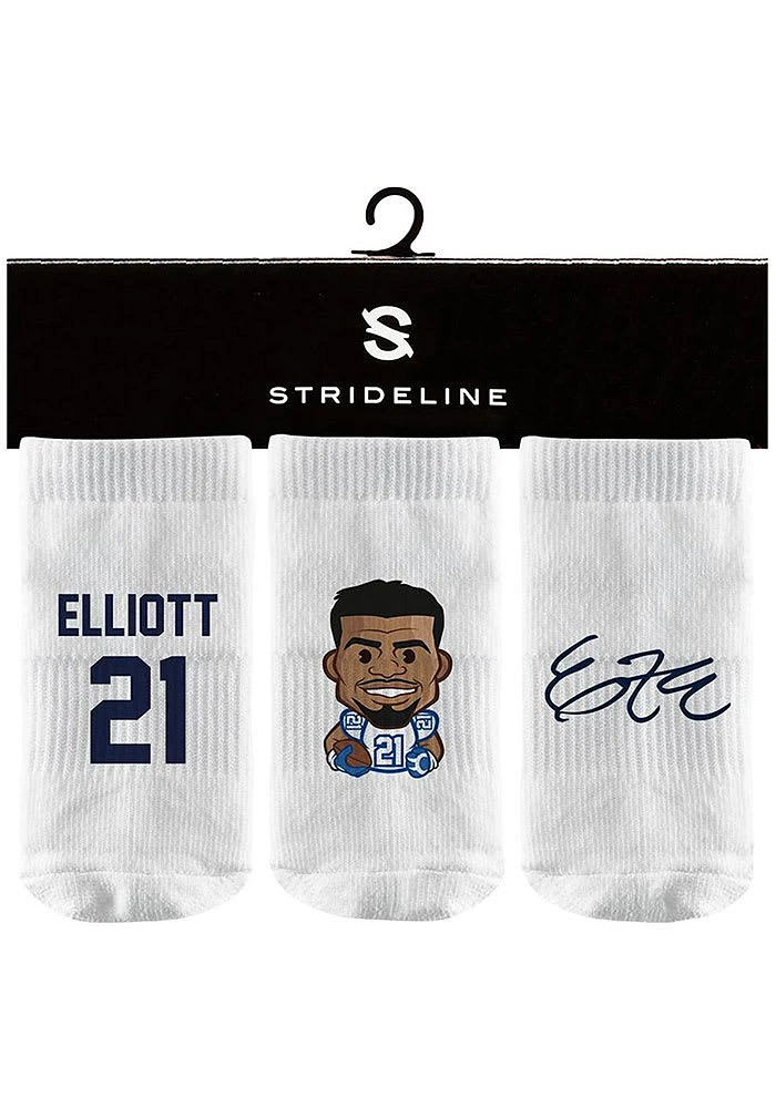 Ezekiel Elliott Strideline Dallas Cowboys 3PK Set Baby Quarter Socks