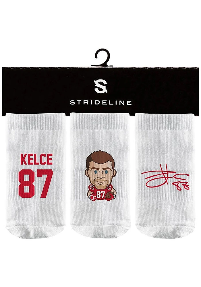 Travis Kelce Strideline Kansas City Chiefs 3PK Baby Quarter Socks