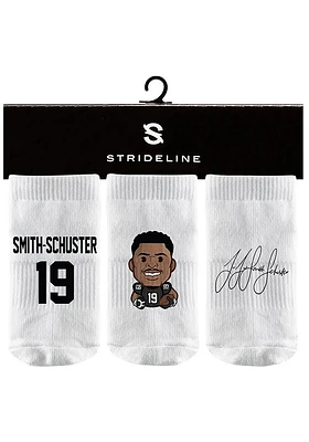 JuJu Smith-Schuster  Strideline Pittsburgh Steelers 3PK Baby Quarter Socks