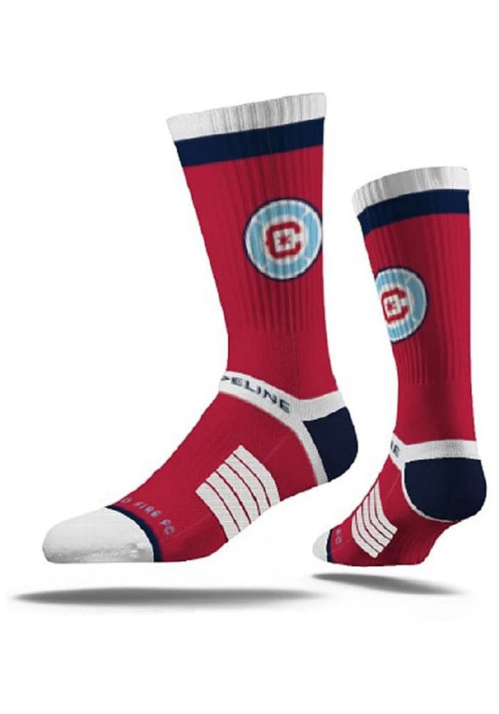 Chicago Fire Strideline Fashion Logo Mens Crew Socks