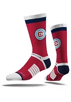 Chicago Fire Strideline Fashion Logo Mens Crew Socks