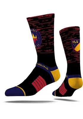 Chicago Fire Strideline Colorblock Mens Crew Socks