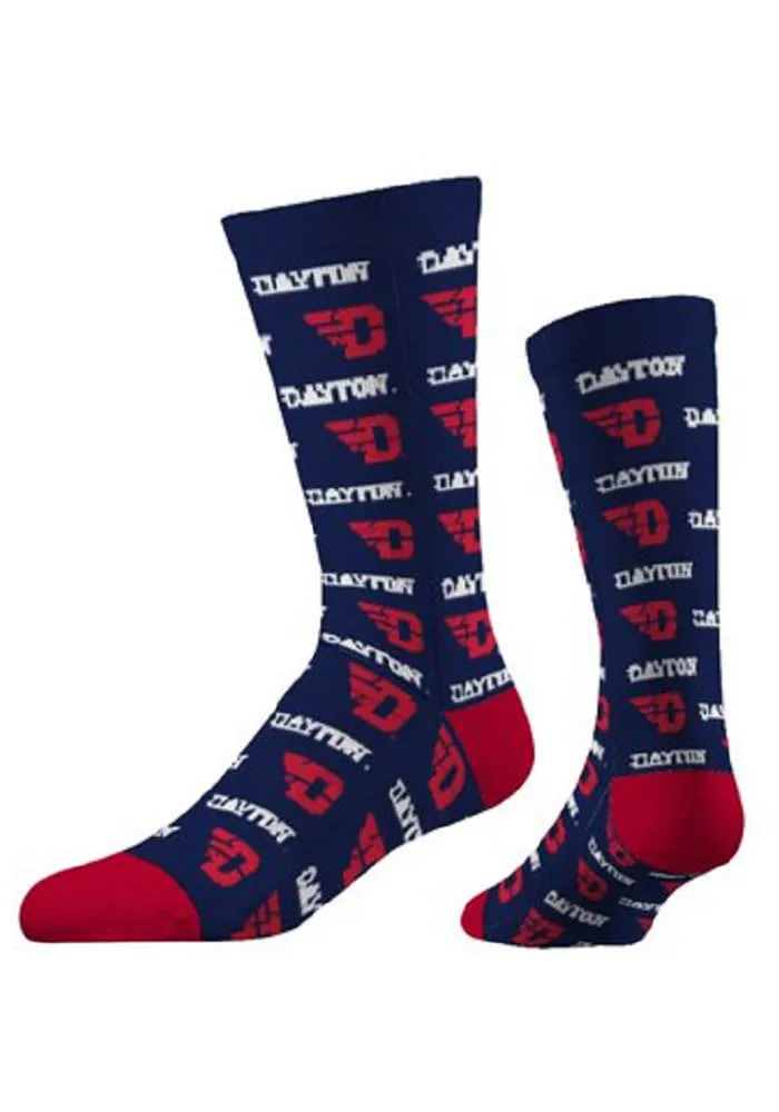 Dayton Flyers Strideline Step and Repeat Mens Crew Socks