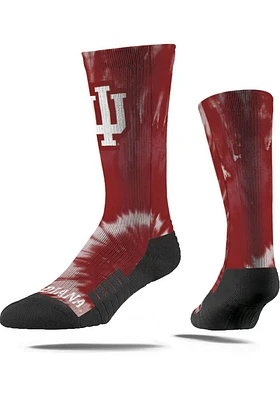 Indiana Hoosiers Strideline Tie Dye Mens Crew Socks