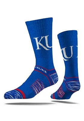 Kansas Jayhawks Strideline Primary Logo Mens Crew Socks