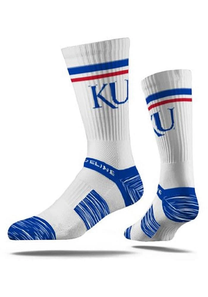Kansas Jayhawks Strideline Colorblock Mens Crew Socks