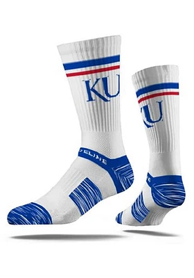 Kansas Jayhawks Strideline Colorblock Mens Crew Socks
