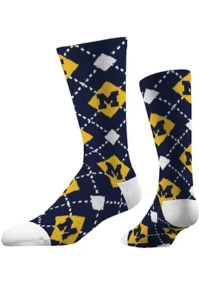 Michigan Wolverines Strideline Step and Repeat Mens Crew Socks