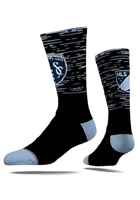 Sporting Kansas City Strideline Block Color Mens Crew Socks