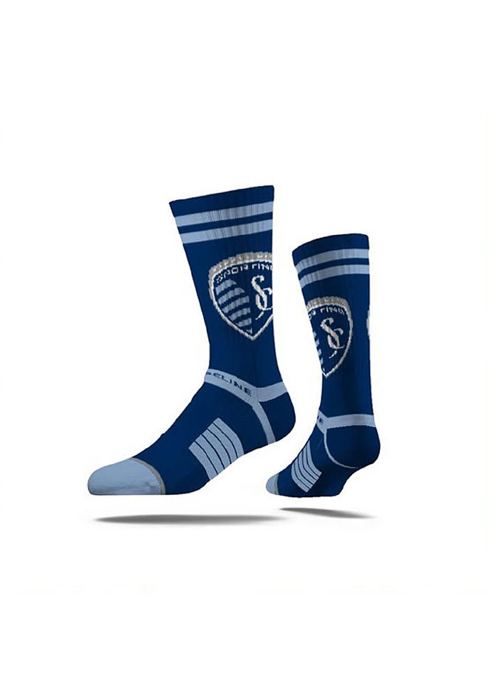 Sporting Kansas City Strideline Primary Logo Mens Crew Socks