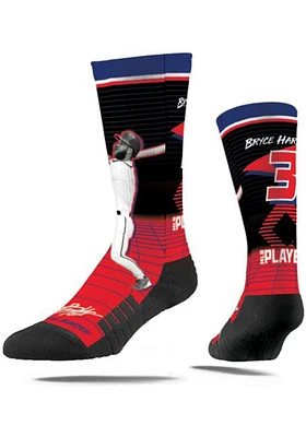 Bryce Harper Philadelphia Phillies Synthwave Mens Crew Socks