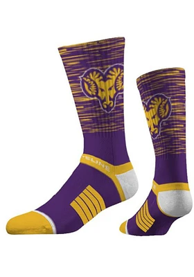 West Chester Golden Rams Strideline Colorblock Premium Knit Mens Crew Socks