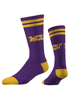 West Chester Golden Rams Strideline Fashion Logo Original Knit Mens Crew Socks
