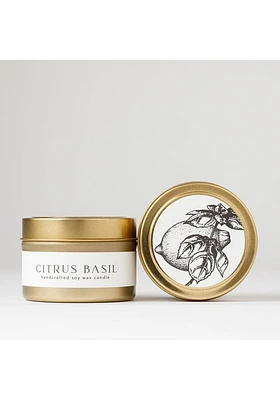 Kansas Citrus Basil White Candle