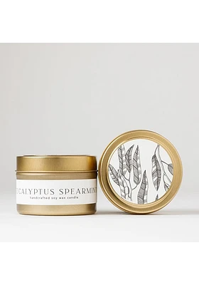 Kansas Eucalyptus and Spearmint White Candle