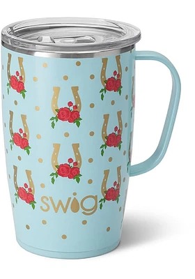 Kentucky Run for the Roses 18 oz Travel Mug Stainless Steel Tumbler - Blue