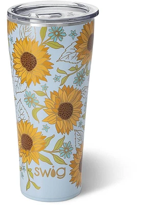 Kansas Sunkissed 32 oz Stainless Steel Tumbler - Blue